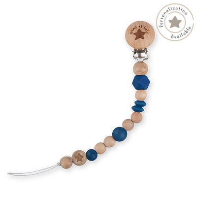 My mimi et lulu Pacifier Holder CLIP ON in Night blue - www.mimietlulu.com